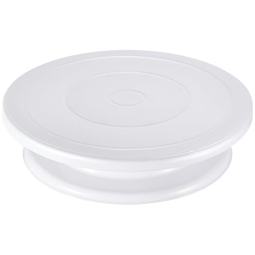 Kootek Cake Stand, 11 Inch Rotating Cake Turntable for Decorating, Display & Baking, Smooth Revolving Spinner Stand (White) - Image 1