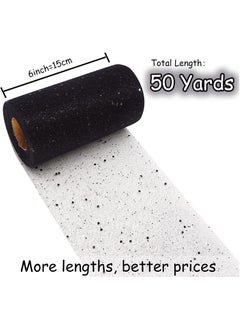 SYOSI Gold Glitter Tulle Fabric Rolls 6 Inch 25 Yards(22.86M) Sequin Sparkling Ribbon Spool Netting for Wedding, Tutu Skirt, Gift Wrapping, Party Decoration  - Image 3