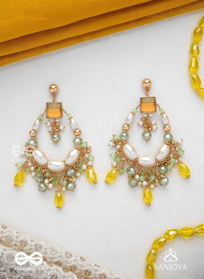SANJOYA by EVERSTYLISH Embroidered Earrings for Women | Designer Dangler Earrings with Stones, Beads, Pearls & Glass Drops | Lightweight Ethnic & Festive Jewelry for Weddings & Parties - Image 3