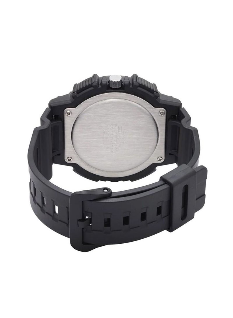 CASIO Men's Black Chronograph Silicone Strap Watch MCW-200H-4AVDF - Image 3