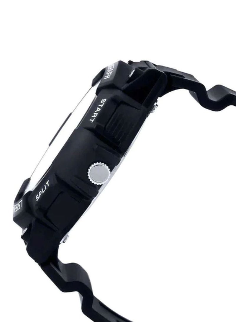 CASIO Men's Black Chronograph Silicone Strap Watch MCW-200H-4AVDF - Image 2