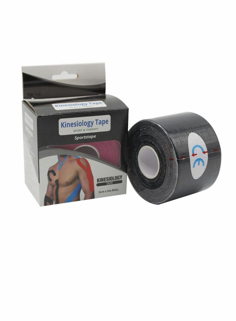 SYOSI Sports Kinesiology Tape Sports Tape Strapping 5m Roll of Elastic Water Resistant Tape for Support & Muscle Recovery Muscle Tape Support  Quality Sports Tape 2 Pcs  - Image 1