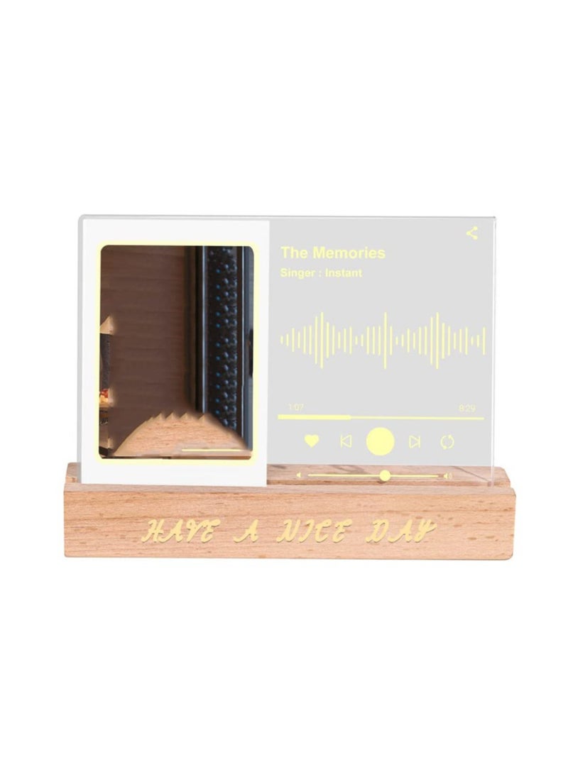 Instax Mini Glowing Table Picture Frame For 11 9 8 EVO Instant Camera for Polaroid 3 Inch Film Photo Can Be Used As A Night Light Desktop Display - Image 1