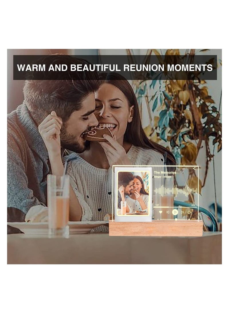 Instax Mini Glowing Table Picture Frame For 11 9 8 EVO Instant Camera for Polaroid 3 Inch Film Photo Can Be Used As A Night Light Desktop Display - Image 3
