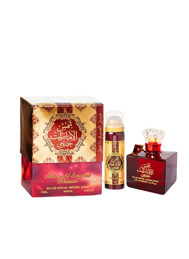 Ard Al Zaafaran - Shams Al Emarat Khususi Eau De Parfum For Unisex 100 Ml With Deo 50 Ml - Image 1