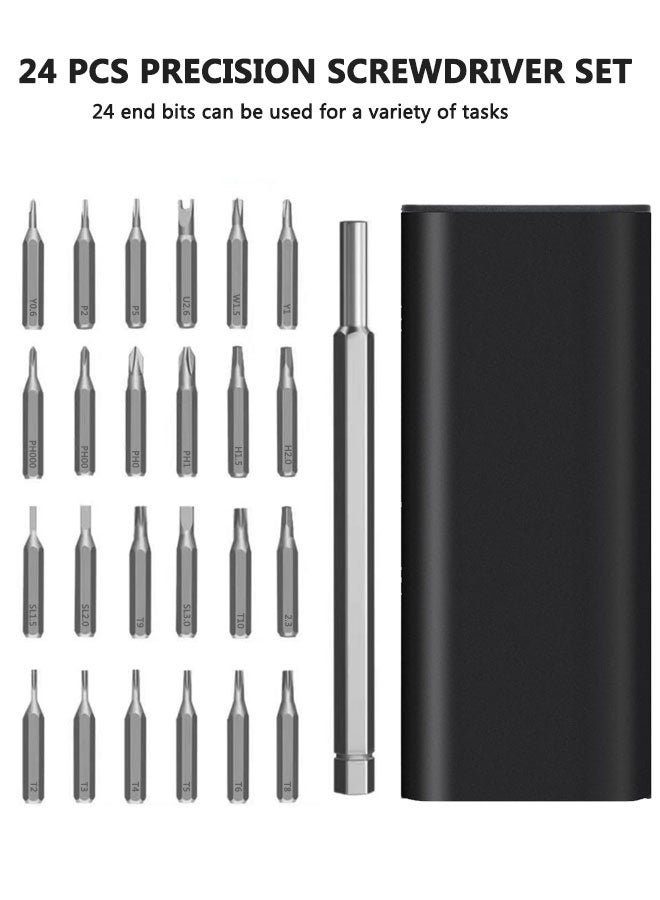 HOOTO 24-in-1 Small Precision Screwdriver Set for Cell Phones, Computers, Watches, Laptops, MacBooks, Ring Doorbells, Glasses, Electronics, [Bearing Steel] Screwdrivers - Image 2