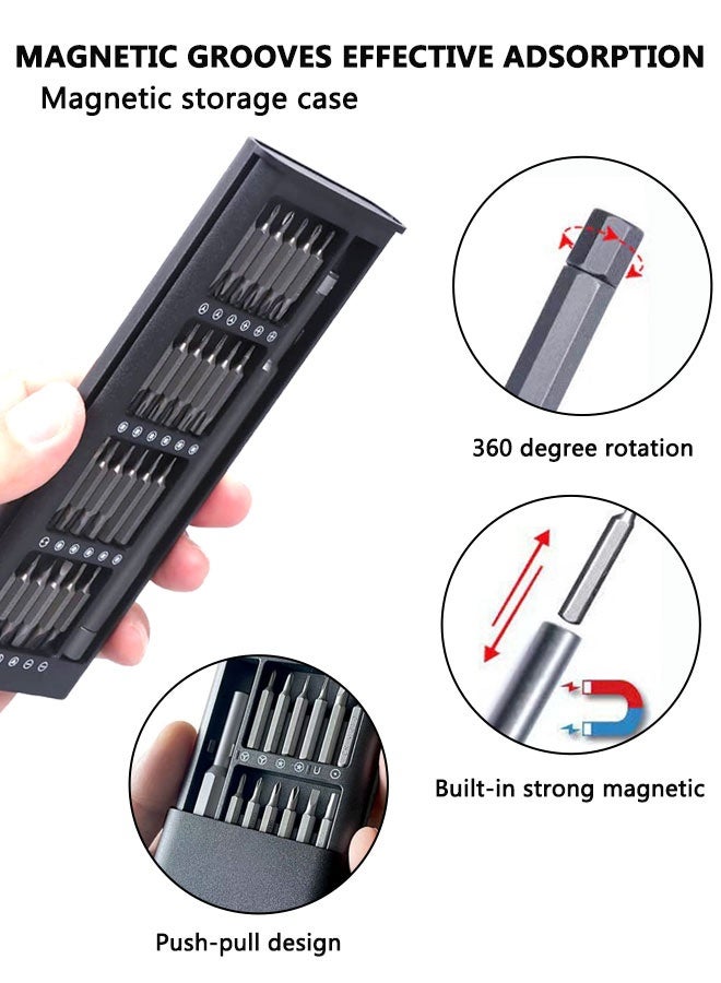 HOOTO 24-in-1 Small Precision Screwdriver Set for Cell Phones, Computers, Watches, Laptops, MacBooks, Ring Doorbells, Glasses, Electronics, [Bearing Steel] Screwdrivers - Image 3