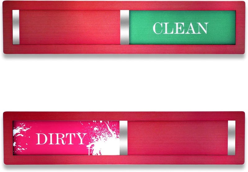 HYF DESIGN Christmas Red Dishwasher Magnet Clean Dirty Sign - Festive Clean/Dirty Indicator with 304 Stainless Steel Magnet & Strong Adhesive Tape - Holiday Home Gift for Kitchen Organization(Red-05) - Image 1