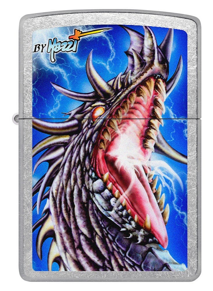 Zippo ولاعة كروم مقاومة للرياح من مازي دراجون ستريت Ci000137 207 - Image 2