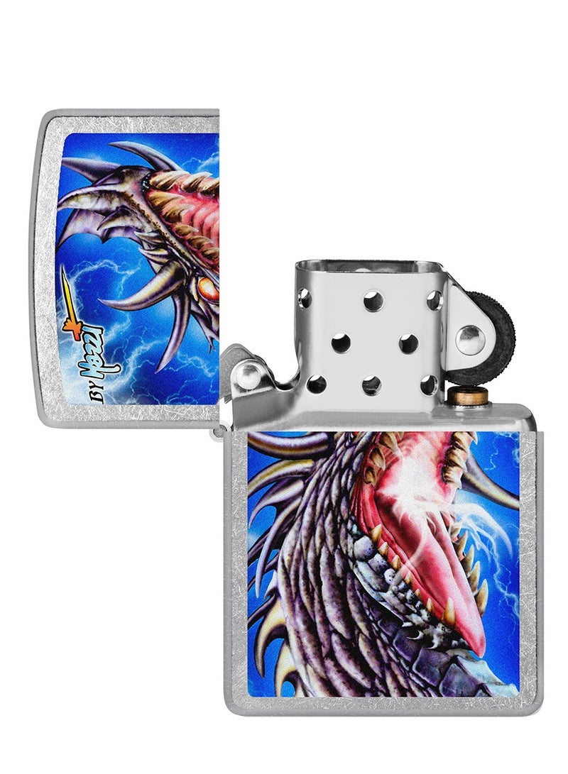 Zippo ولاعة كروم مقاومة للرياح من مازي دراجون ستريت Ci000137 207 - Image 4