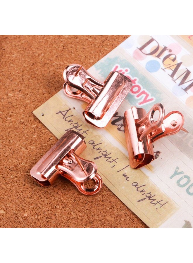 Yalis Push Pins Clips 15-Count, Pinning No Holes for Paper, Creative Paper Clips with Tack for Cork Board and Photo Wall (Rose Gold) - Image 5