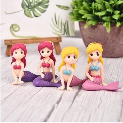 Chocozone Pack of 4 Mirmid Miniature Garden Decor Home Decor Miniature Set Toys for Girls (Mirmid), Multi - Image 2
