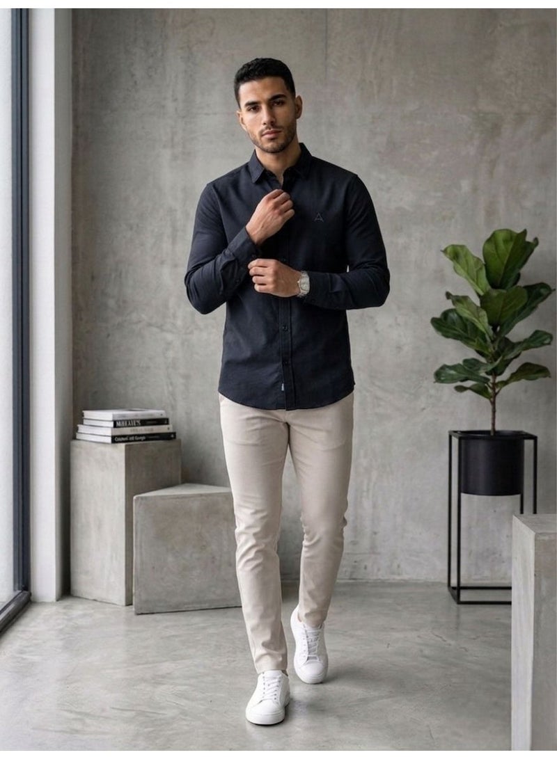 Hikes Men’s Premium Cotton Shirt – Soft Breathable Fabric, Classic Slim Fit Casual & Formal Wear - Image 4