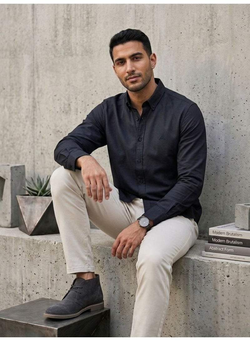Hikes Men’s Premium Cotton Shirt – Soft Breathable Fabric, Classic Slim Fit Casual & Formal Wear - Image 3
