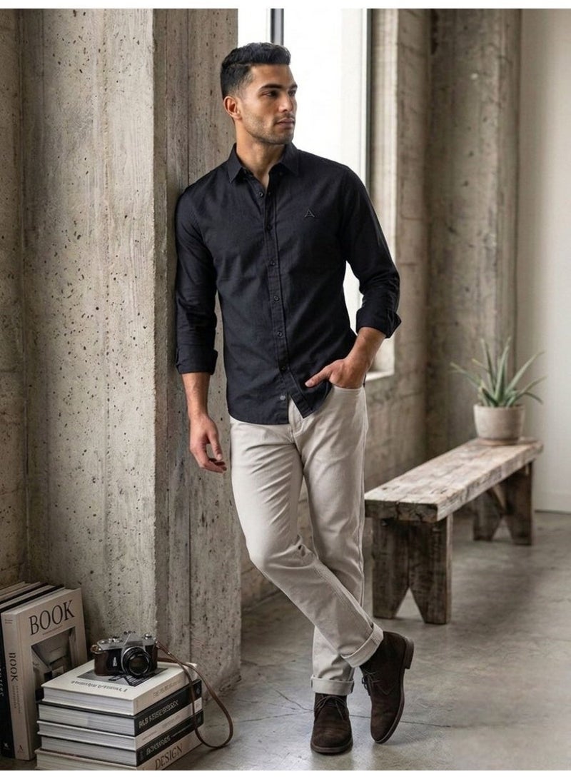 Hikes Men’s Premium Cotton Shirt – Soft Breathable Fabric, Classic Slim Fit Casual & Formal Wear - Image 2