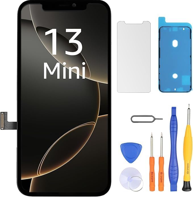 LL TRADER Screen Replacement for iPhone 13 Mini 5.4" LCD Retina Display Touch Screen Digitiser with Repair Tool Kits - Image 1
