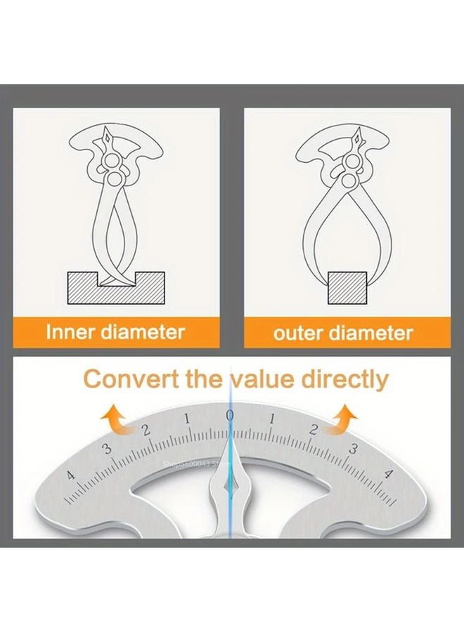 Stainless Steel Ceramic Mini Caliper Heavy Duty Precision Measuring Tool 1pcs Metric Scale - Image 4
