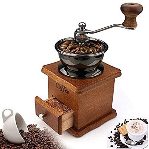 3d Creations Manual Coffee Grinder with 4 Adjustable Settings Wooden Body Vintage Style No Power Needed, Whole Bean, Drip Coffee, Espresso - Image 2
