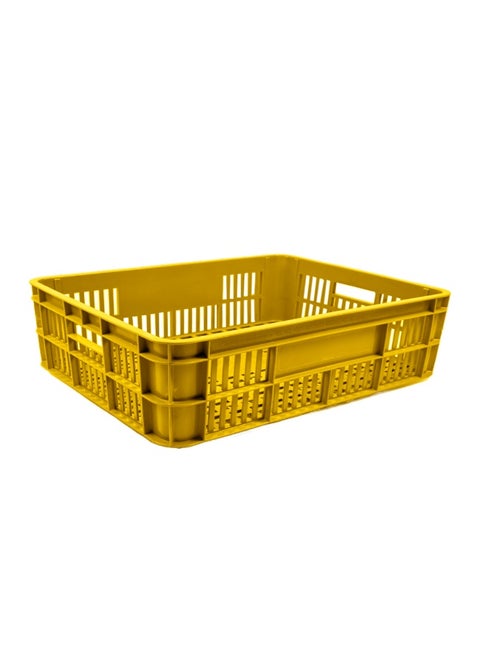 Storage Crate Bakery Crate BC594517 Stackable & Durable Storage Box For Home Office and Outdoor Organizer (590mm x 450mm x 170mm) Yellow