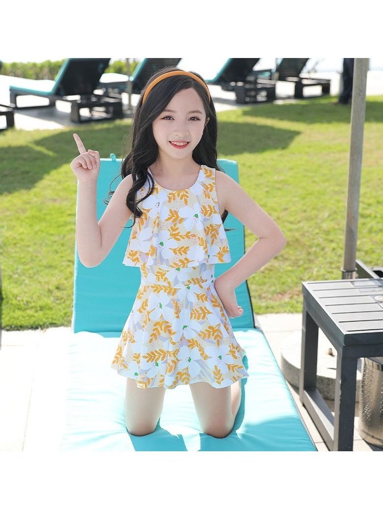 M MIAOYAN M MIAOYAN Kids Swimwear Summer Girls One Piece Swim Dress Set  - Image 5