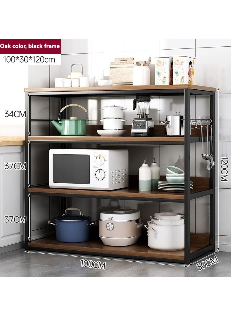 Storage Rack,4-Tier Oven Rack,100X 30 X120 CM Kitchen Cabinet,Bookshelf,Living Room Bookcases,Suitab Le For Corridor, Sofa, Living Room, Kitchen, Bedroom - Image 1