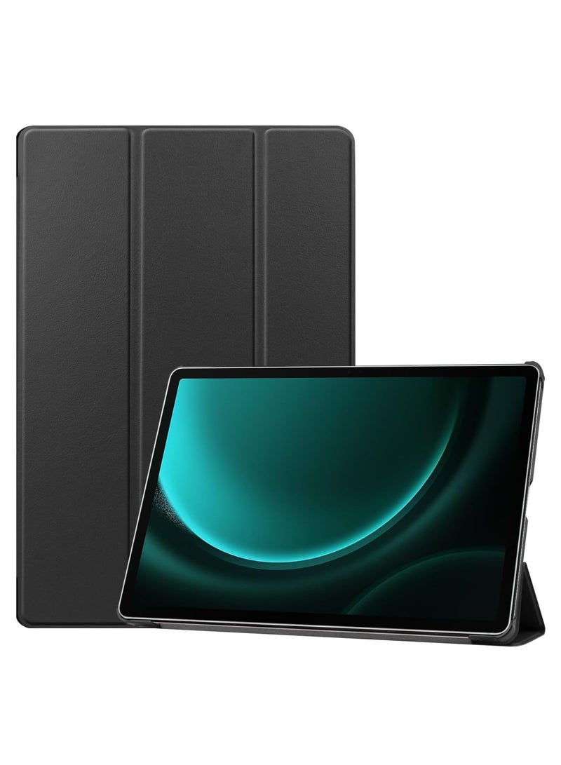 Case for Samsung Galaxy Tab S10+ Plus 2024 with S Pen Holder Premium Leather Flap Tablet Case with Stand Function Auto Wake/Sleep Cover (Black) - Image 1