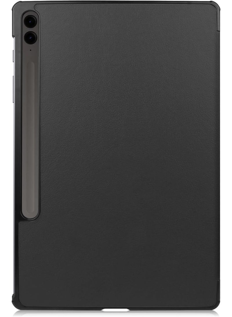 Case for Samsung Galaxy Tab S10+ Plus 2024 with S Pen Holder Premium Leather Flap Tablet Case with Stand Function Auto Wake/Sleep Cover (Black) - Image 3