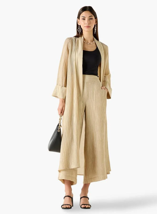 Iconic Iconic Pleated Wide Leg Pants with Elasticated Waistband