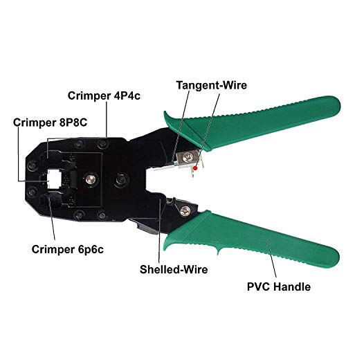 Stela 3 in 1 Modular Crimping Tool, RJ45, RJ11 Cat5E/Cat6 LAN Cutter with Cable Cutter - Image 5