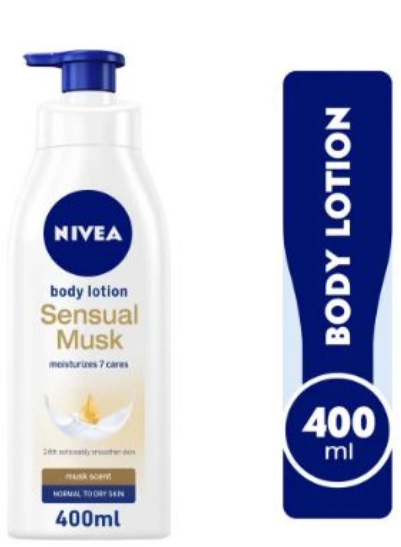 Nivea Body Lotion Moisturizing and Care for Normal Skin with Attractive Musk - 400 ml - Image 2
