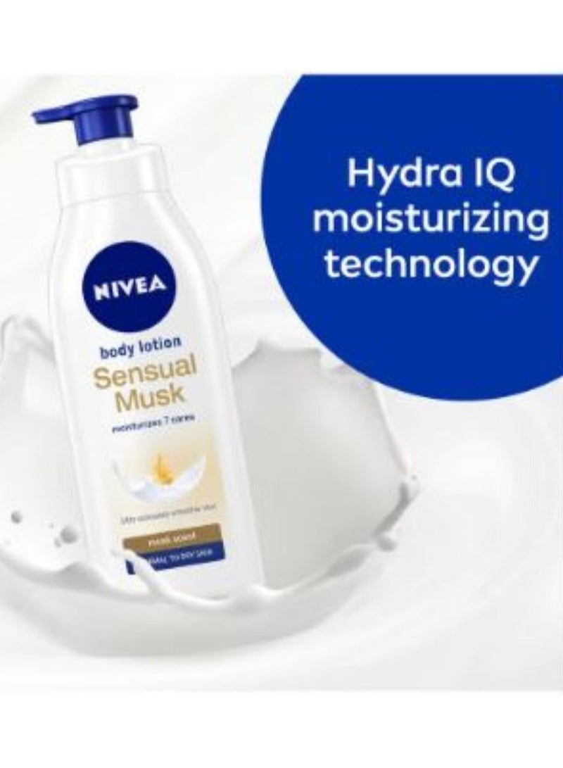 Nivea Body Lotion Moisturizing and Care for Normal Skin with Attractive Musk - 400 ml - Image 3