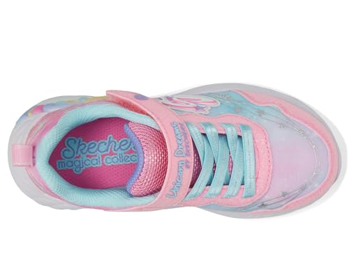 Skechers Kids Unicorn Dreams-Wishful MAGI Sneaker, Pink/Turquoise, 12 US Unisex Little Kid - Image 3