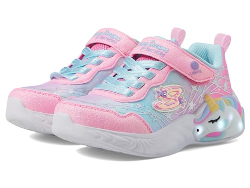 Skechers Kids Unicorn Dreams-Wishful MAGI Sneaker, Pink/Turquoise, 12 US Unisex Little Kid - Image 2