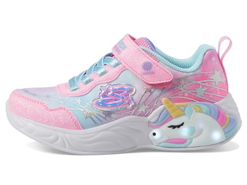 Skechers Kids Unicorn Dreams-Wishful MAGI Sneaker, Pink/Turquoise, 12 US Unisex Little Kid - Image 5