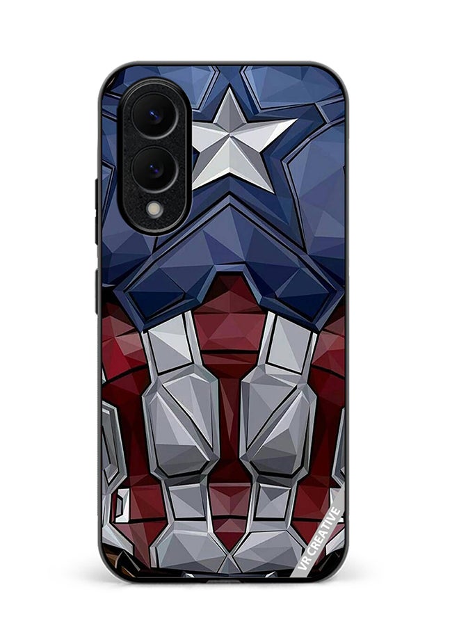 Protective Case Cover For Samsung Galaxy S25 Edge Captain America Suit Design Multicolour