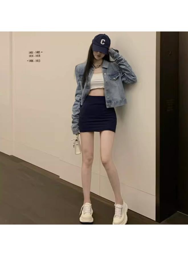 Women's Casual Stretchy Body con Pencil Mini Skirt Trendy Basic Simple Solid Color Stretchy Tube High Waist Skirts Fit Small to Medium No: 3319 - Image 3