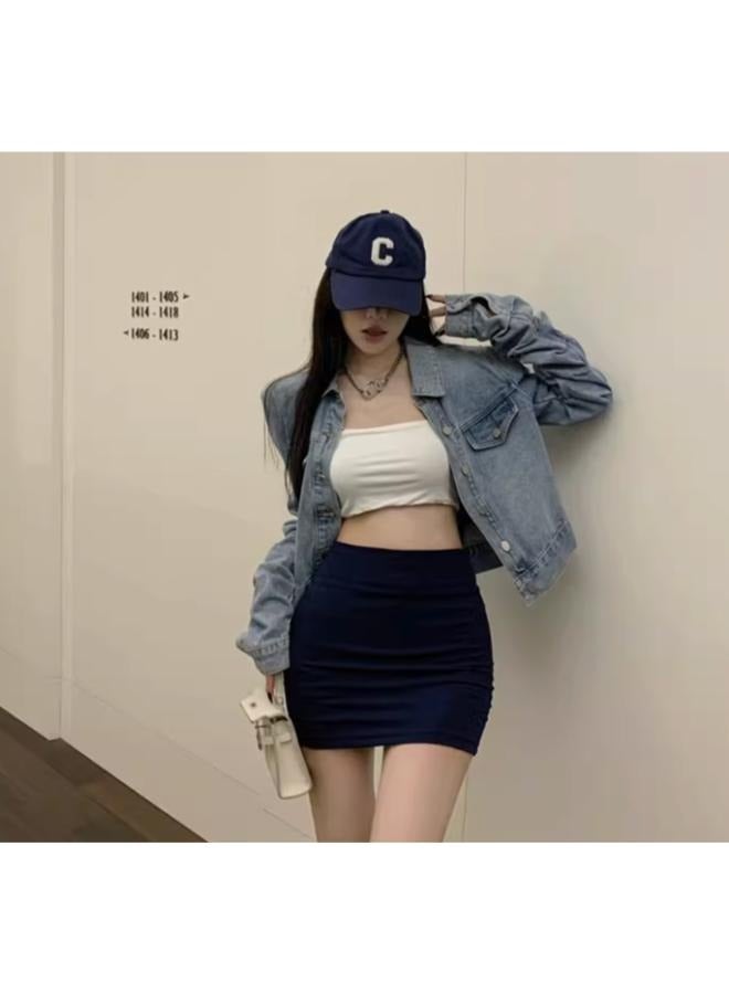 Women's Casual Stretchy Body con Pencil Mini Skirt Trendy Basic Simple Solid Color Stretchy Tube High Waist Skirts Fit Small to Medium No: 3319 - Image 2