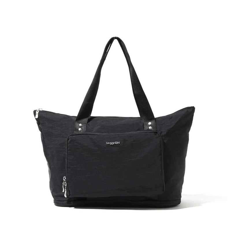 Baggallini Women's Carryall Expandable Packable Tote, Black - Image 1
