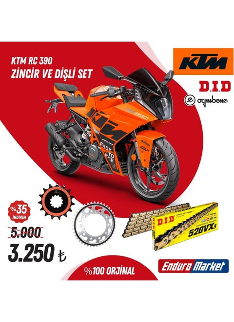 Ktm Rc 390 14-23 Dıd Vx3 Gold Chain Sprocket Set