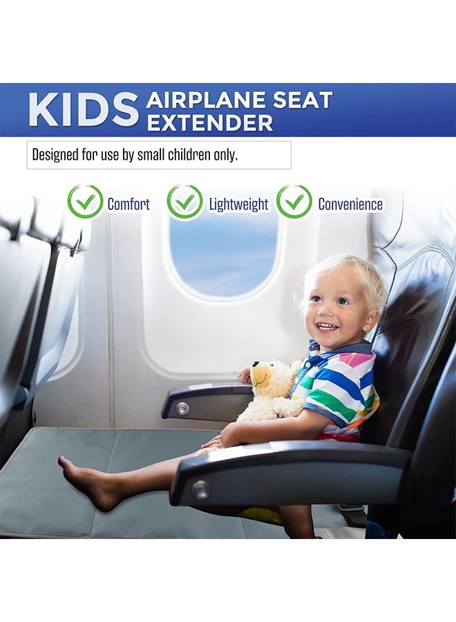 meayul Toddler Travel Bed, Airplane Travel Essentials Kids, Portable Toddler Bed, Baby Airplane Travel Cot Accessories, Airplane Must Haves for Toddlers, Airplane Seat Extender Mat with Storage Pocket Fits - Image 3