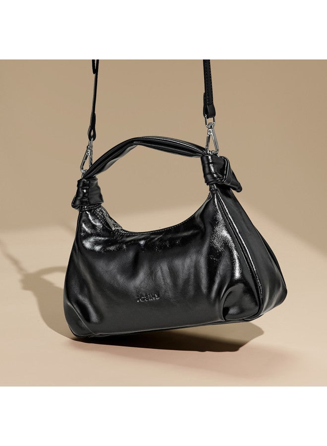 Josiny Niche Pleated Handbag Cloud Bag Women New Trendy Fashion Versatile Solid Color Handheld Crossbody Bag - Image 3