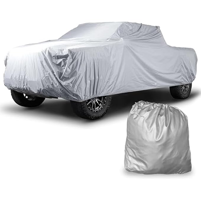 rayihni أغطية السيارات: غطاء سيارة خفيف مقاوم للعوامل الجوية للشاحنات المتوسطة وحافلات البيك أب بحجم CT11 غطاء خارجي كامل مقاوم لجميع الأحوال الجوية ومقاوم للخدوش، ملحقات سيارات لا بد منها - Image 1