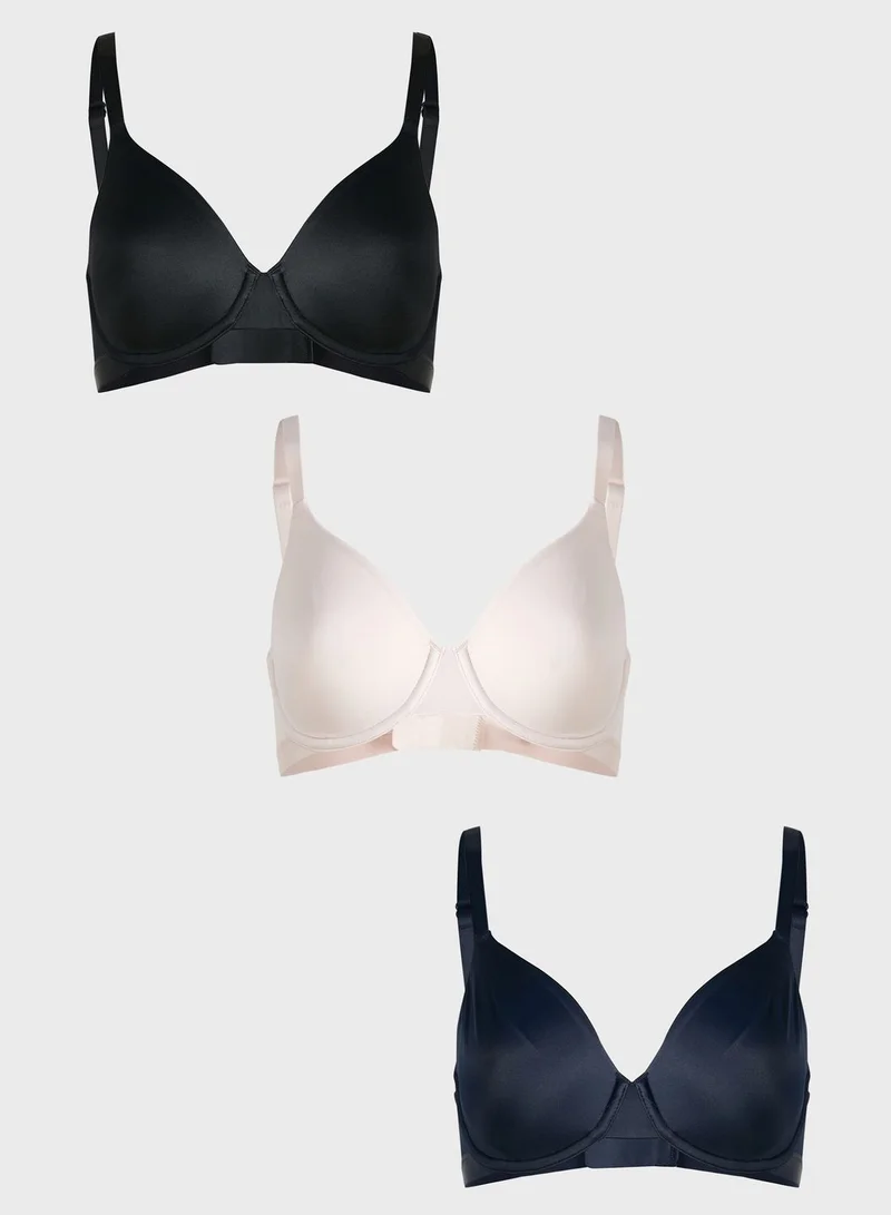 Marks & Spencer 3 Pack Wired Full Cup Bra
