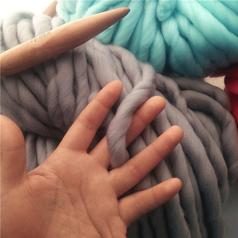 Knitting Wool Yarn Fancy Yarns Extra Thick Chenille Blanket Soft Fluffy Weaving Iceland Coarse for Arm Big Chunky for Pet Bed(34@,5 roll(1250g)) - Image 3