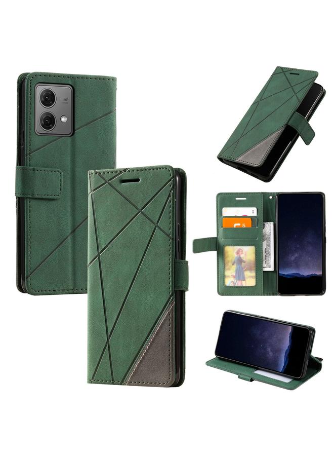 S-TOP Case For Motorola Edge 40 Neo Skin Feel Splicing Leather Phone Case - Image 1