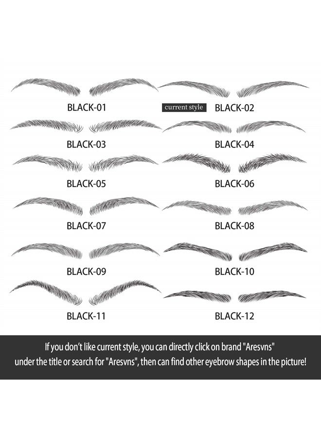 Aresvns Eyebrow Tattoo 88 Pairs! Newly Improved 4D Tattoo Eyebrow,Popular Black Fake Eyebrows,Realistic Eyebrow Transfers Sticker,Suitable Sizes,Waterproof and Long-Lasting 3-5 Days Christmas Gift