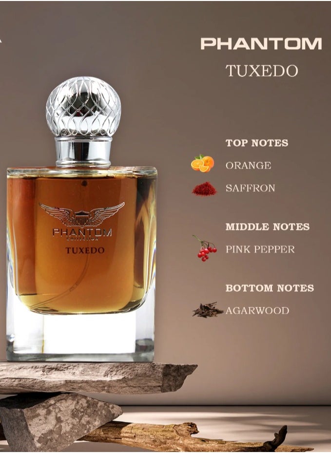 Linea De Bella Phantom Collection Tuxedo Long Lasting Perfume – 100ml | Premium Leather & Sweet Oud | Long Lasting Perfume for All | Elegant Luxury Perfume  - Image 3