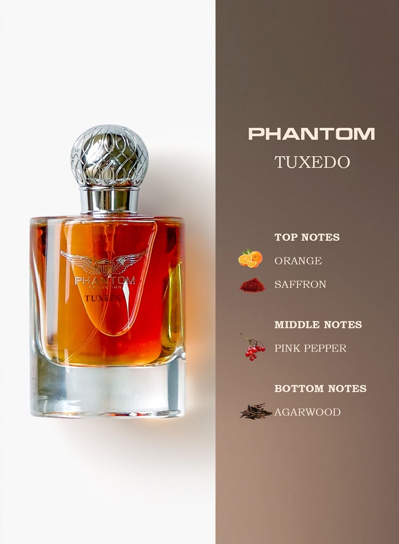 Linea De Bella Phantom Collection Tuxedo Long Lasting Perfume – 100ml | Premium Leather & Sweet Oud | Long Lasting Perfume for All | Elegant Luxury Perfume - Image 4