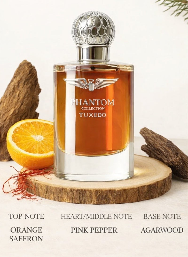 Linea De Bella Phantom Collection Tuxedo Long Lasting Perfume – 100ml | Premium Leather & Sweet Oud | Long Lasting Perfume for All | Elegant Luxury Perfume - Image 2