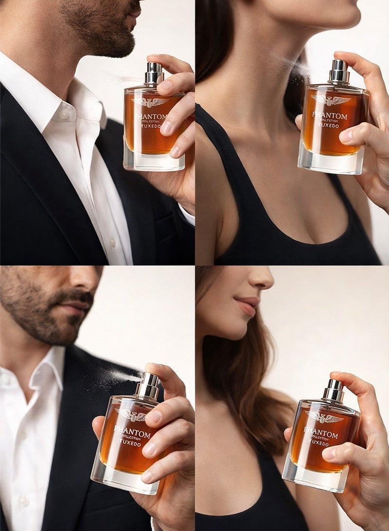 Linea De Bella Phantom Collection Tuxedo Long Lasting Perfume – 100ml | Premium Leather & Sweet Oud | Long Lasting Perfume for All | Elegant Luxury Perfume - Image 3
